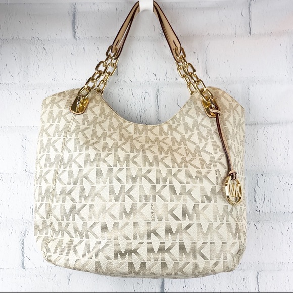 MICHAEL Michael Kors Handbags - Michael Kors Signature Vanilla Large Logo Tote